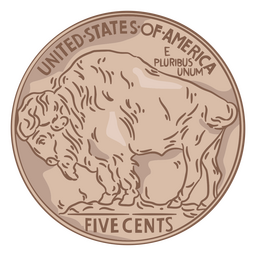 moneda, ilustración, búfalo, cola, estados unidos de américa Transparent PNG