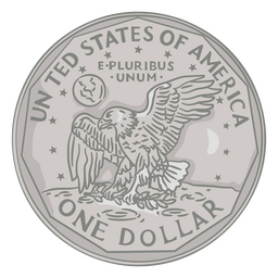Cola de ilustración de un dólar Diseño PNG