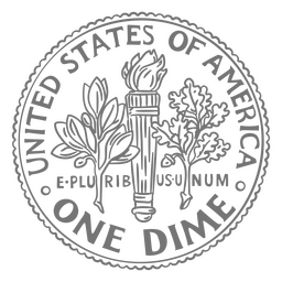 Münzstrich dime tail usa PNG-Design
