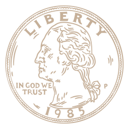 Cabeza de moneda de cuarto de carrera Diseño PNG