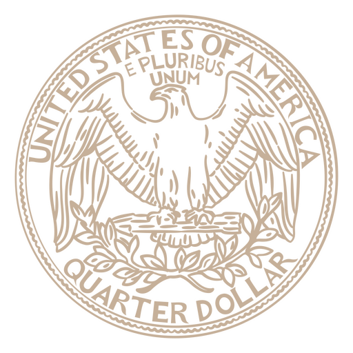 Viertelschlag-Münzenschwanz PNG-Design