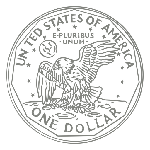 Cauda de curso de um dólar Desenho PNG