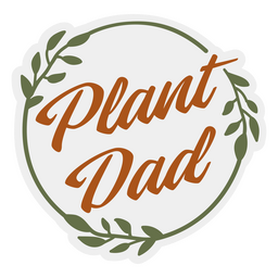 Plant dad quote badge PNG Design