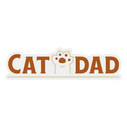 Insignia de cita de papá gato Transparent PNG
