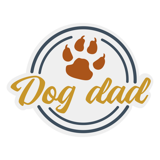 Dog dad quote badge