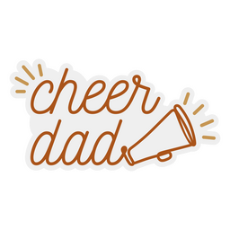 Cheer dad quote badge Transparent PNG