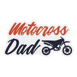 Motorcross dad quote badge PNG Design