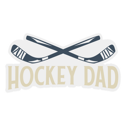 Insignia de cita de papá de hockey Transparent PNG