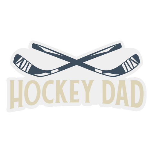 Hockey dad quote badge PNG Design