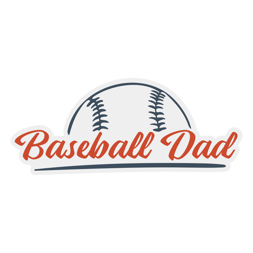 Baseball dad quote badge PNG Design