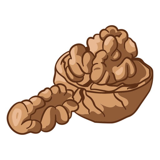 Comida de ilustración de nueces Diseño PNG