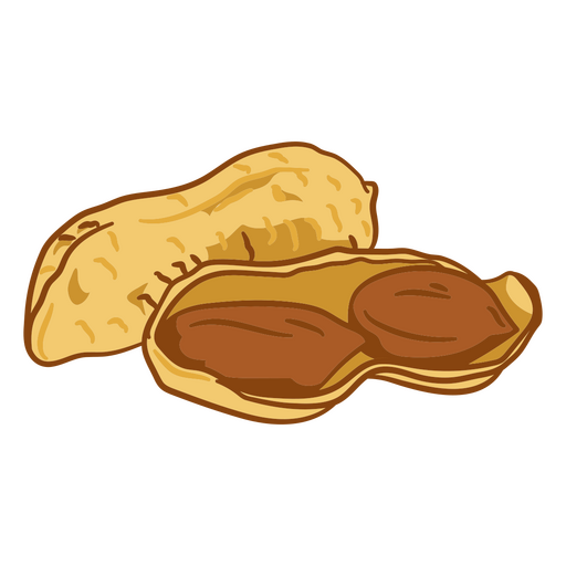 Comida de ilustração de amendoim