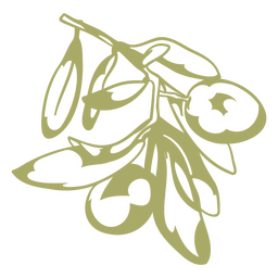 Olive kontrastreiches Essen PNG-Design