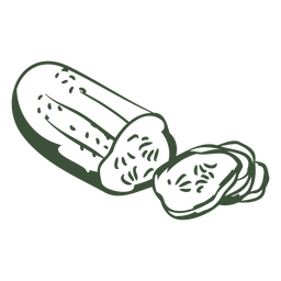 Gurke mit hohem Kontrast PNG-Design