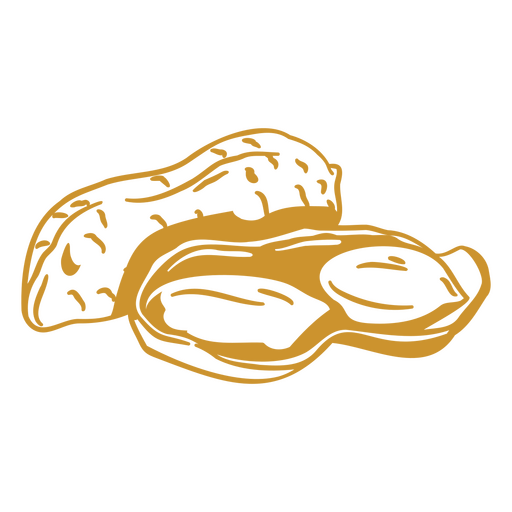 Comida de alto contraste de amendoim Desenho PNG