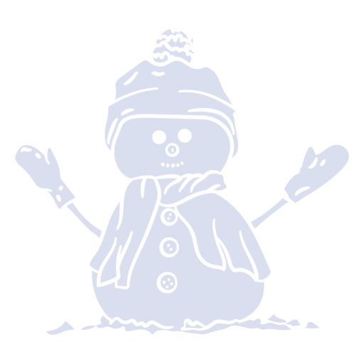 Snowman with clothes  PNG Design
