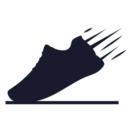 Running shoe speed silhouette PNG Design