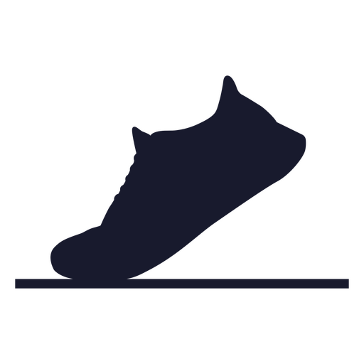 Running shoe sport silhouette PNG Design