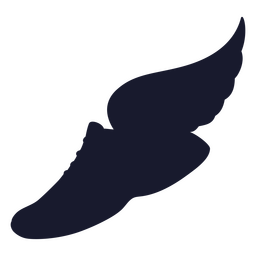 Running shoe wings silhouette PNG Design Transparent PNG