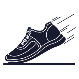 Zapatilla de correr de velocidad simple Diseño PNG