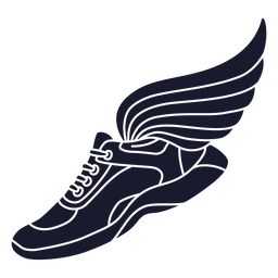 Tênis de corrida de asas simples Desenho PNG