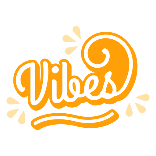 Vibes filled stroke quote PNG Design