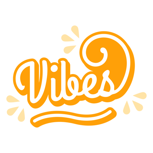 Vibes gefülltes Strichzitat PNG-Design