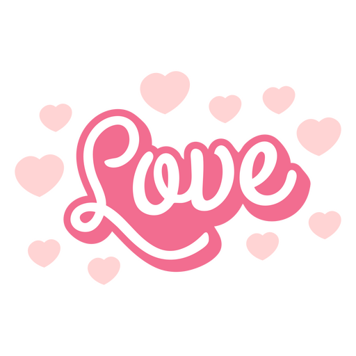 Citação fofa de letras de amor Desenho PNG