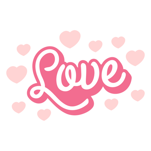 Love lettering cute quote PNG Design