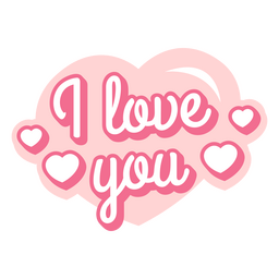 Love you lettering cute quote PNG Design