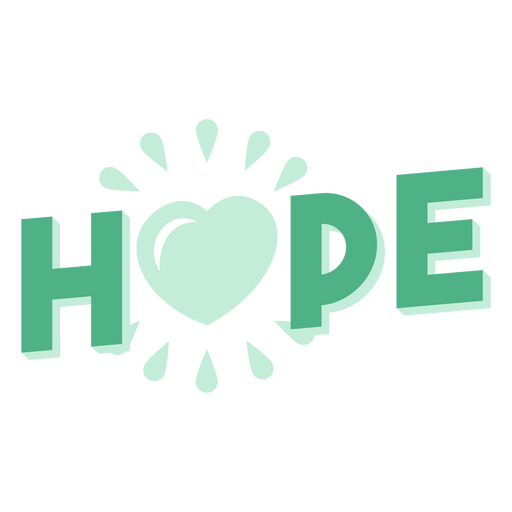 Hope lettering cute quote PNG Design