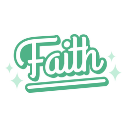 Cita linda de letras de fe Diseño PNG