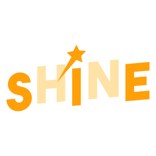 Shine flat cute quote PNG Design
