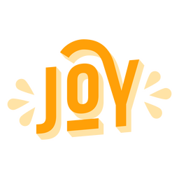 Joy flat cute quote PNG Design