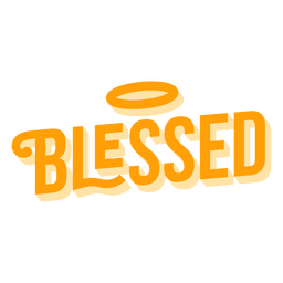 Blessed semi-flat cute quote PNG Design Transparent PNG