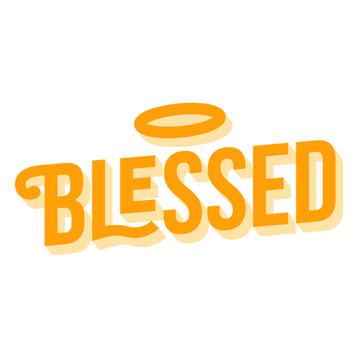 Blessed semi-flat cute quote PNG Design