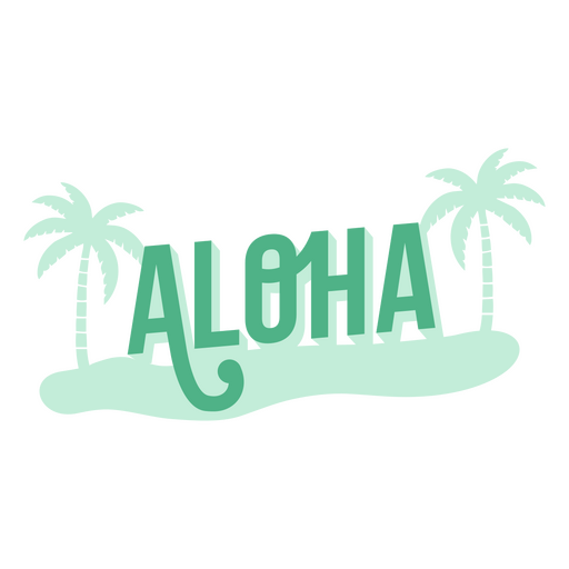 Aloha cita linda plana Diseño PNG