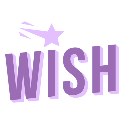 Wish flat cute quote PNG Design
