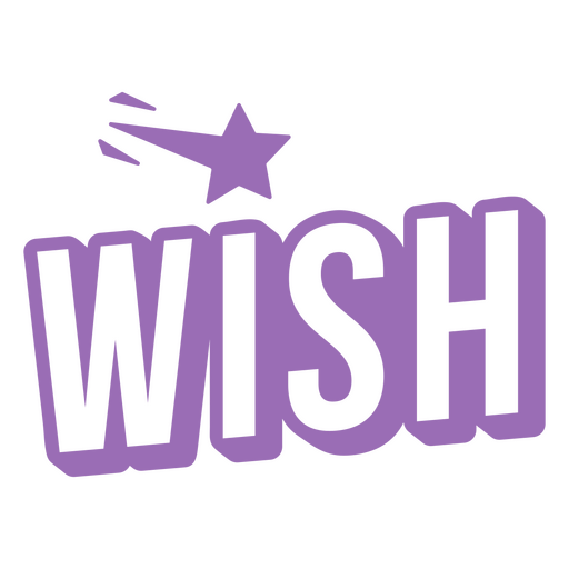 Wish filled stroke cute quote