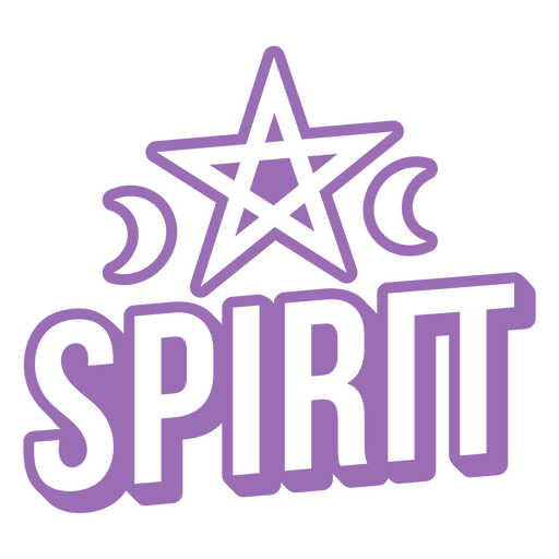 Spirit filled stroke cute quote PNG Design