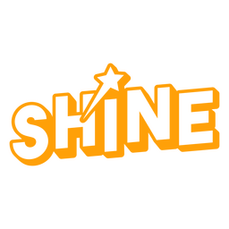 Cita linda de trazo lleno de brillo Diseño PNG