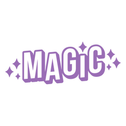 Magic filled stroke cute quote PNG Design