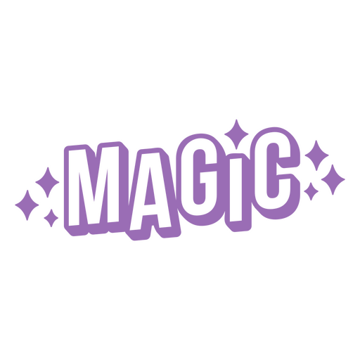 Citação fofa de traço cheio de magia Desenho PNG