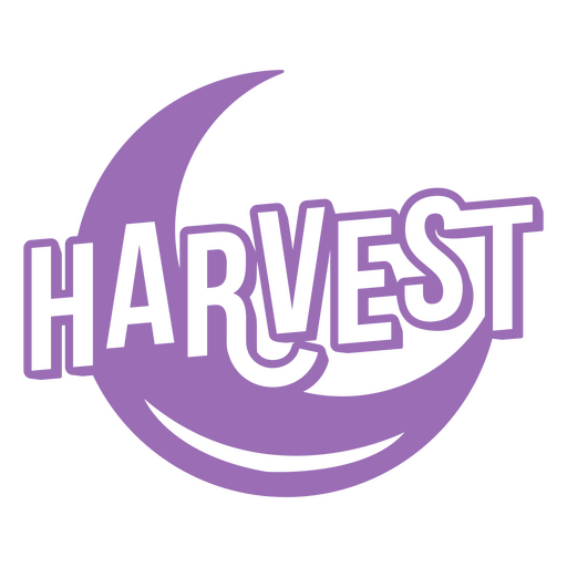 Harvest filled stroke cute quote PNG Design
