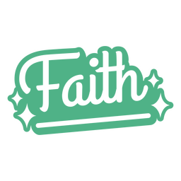 Faith schnitt süßes Zitat aus PNG-Design