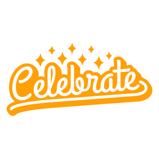 Celebre a cita??o amarela cortada Desenho PNG