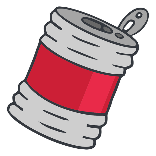 Metal can trash PNG Design