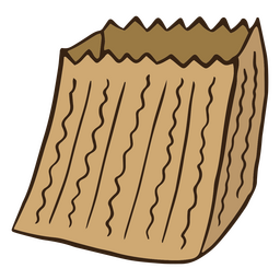 Paper bag garbage PNG Design