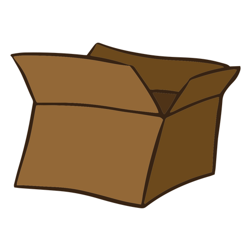 Caja de cartón de dibujos animados Diseño PNG