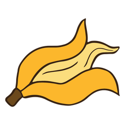 Banana peel thrown away PNG Design Transparent PNG